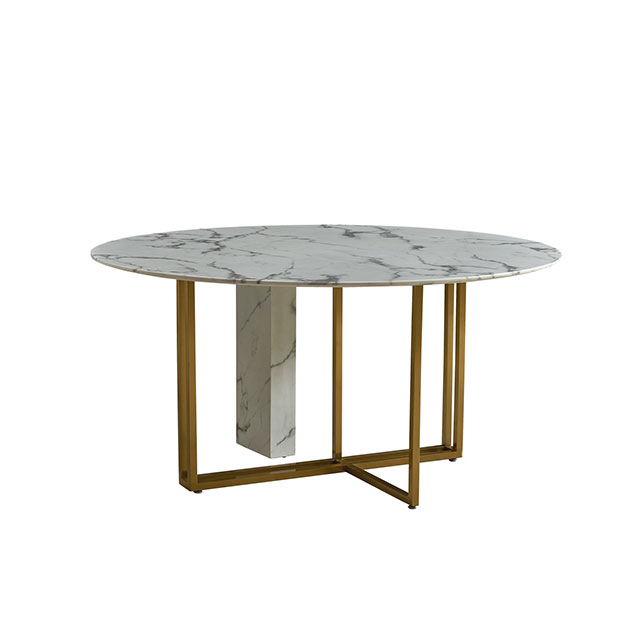 Cairo Round Marble Dining Table - Wood Home HK